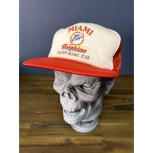 Vintage Miami Dolphins Super Bowl XVII Trucker Hat Snapback Mesh Cap Taiwan